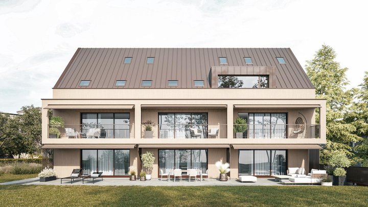 Luxusbauten wie diese lassen die Preise am Seeufer in die Höhe schnellen. Im Bild: Visualisierung des Neubauprojekts Iroko in Rüschlikon ZH.