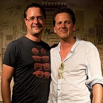Mathieu Jaton (l.), Chef des Montreux Jazz Festival, und Christian Jott Jenny, Leiter des Festival da Jazz St. Moritz.