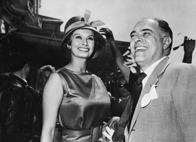 Sophia Loren and Carlo Ponti at Cannes