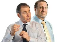 Bangen um Fusion: Glencore-Chef Ivan Glasenberg (l.) und Xstrata-Boss Mick Davis.