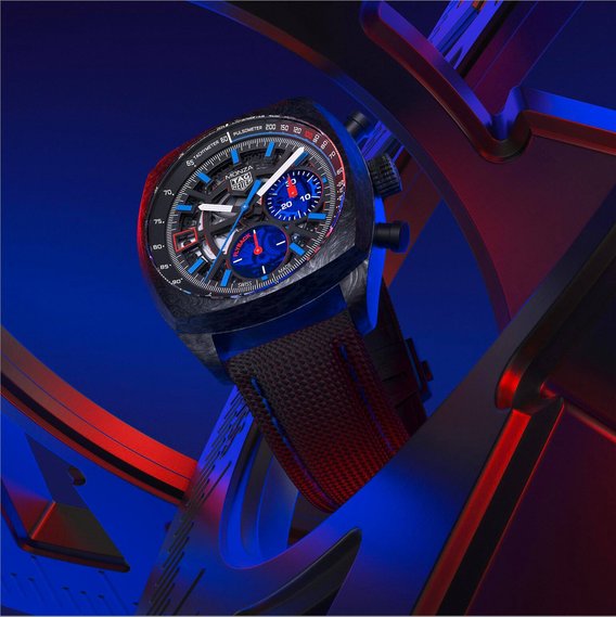 Die TAG Heuer Monza mit Flyback-Funktion wurde auch schon von Frédéric Arnault, CEO von TAG Heuer, getragen.