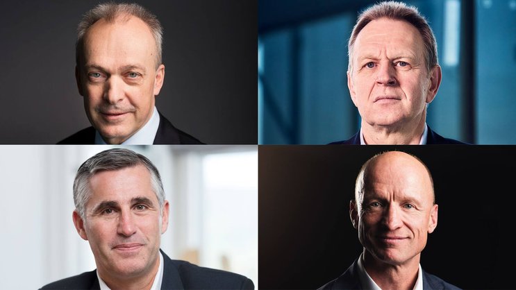 KANDIDATENKARUSSELL VR-Präsident Michael Rechsteiner (o.r.) muss mittelfristig die Nachfolge von Urs Schaeppi (o.l.) regeln. Olaf Swantee (u.r.) und Felix Graf (u.l.) wären denkbare Kandidaten.