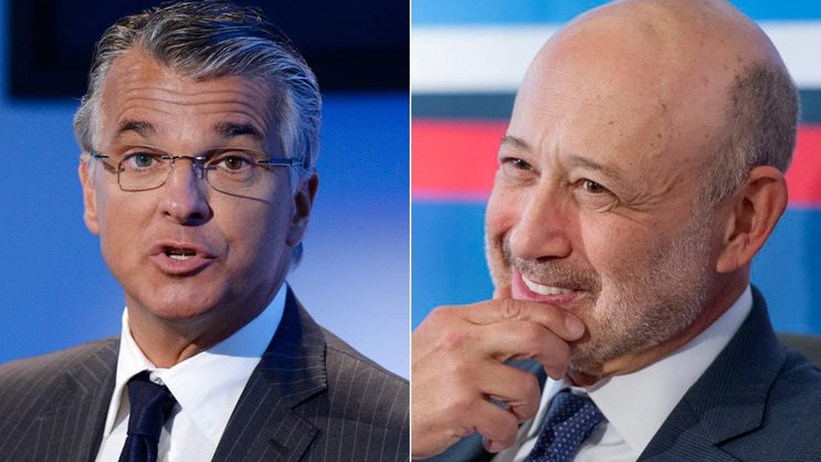 Sergio Ermotti und Lloyd Blankfein: Beide Banker legen den Fokus auf China. Keystone