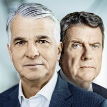 UBS-CEO Sergio Ermotti (vorn) und VR-Präsident Colm Kelleher wehren sich gegen überzogene Kapitalforderungen – im Namen ihrer Aktionäre.