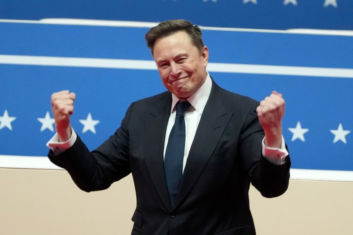 FILE - Elon Musk arrives to speak at an indoor Presidential Inauguration parade event in Washington, Jan. 20, 2025. (AP Photo/Matt Rourke, File)
FILE - Elon Musk arrives to speak at an indoor Presidential Inauguration parade event in Washington, Jan. 20, 2025. (AP Photo/Matt Rourke, File) Elon Musk