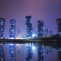 Staatlich geplantes Finanz- und Technologiezentrum: Songdo in Südkorea.