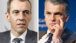 Finma-Chef Patrick Raaflaub (l.) schränkt die Handlungsfreiheit von UBS-CEO Sergio Ermotti bis auf weiteres ein