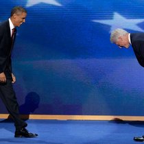 Barack Obama und Bill Clinton: Ihre Grösse zeugt von der guten Lebensqualität.  Keystone