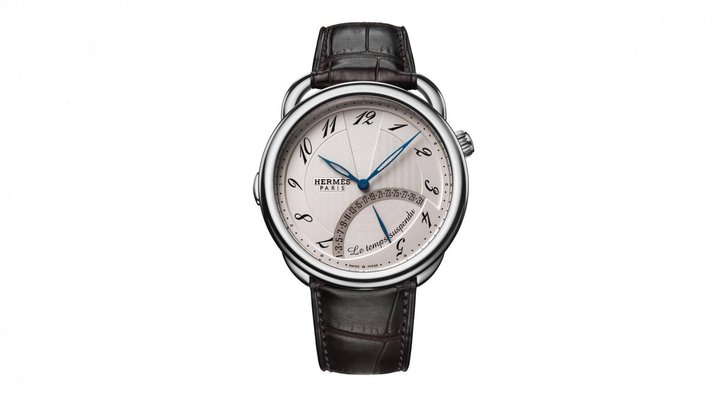 Arceau Le Temps Suspendu Bei dieser Uhr lässt sich per Knopfdruck bei 9 Uhr die Zeit anhalten, zumindest äusserlich.