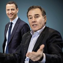 Glencore-Chef Gary Nagle (l.) gerät wegen schlechter Zahlen von Aktionärsseite unter Druck, darunter Ex-CEO Ivan Glasenberg.
