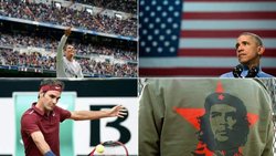 Cristiano Ronaldo, Barack Obama, Roger Federer, Che Guevara: Top-Prominenz. Wikicommons/Keystone
